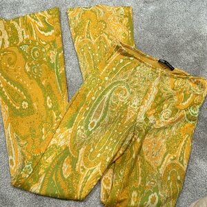 Zara paisley flare pants